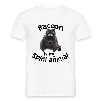 Waschbär - my spirit animal - Männer T-Shirt - Weiß - Vorne - AI Model Male 178 dark (178cm)