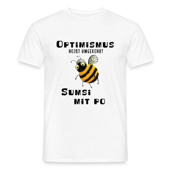 Sumsi with Po - optimism - Men's T-Shirt - white - Front - AI Model Male 178 dark (178cm)