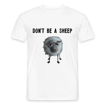 Süßes Schaf - Don't be a Sheep - Männer T-Shirt - Weiß - Vorne - AI Model Male 178 dark (178cm)