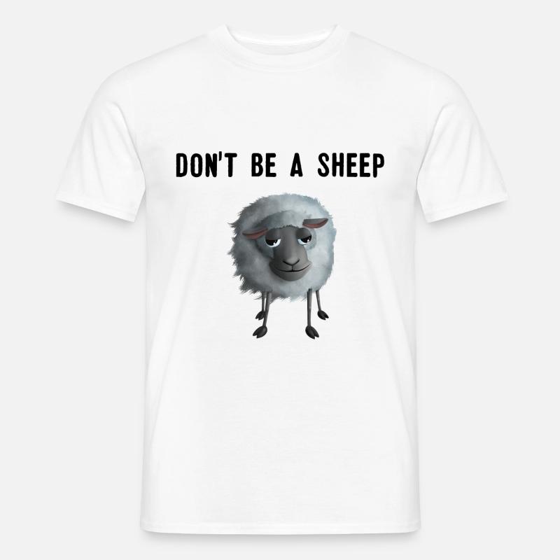 Søde får - Vær ikke et får - T-shirt herr - vit
