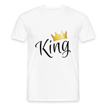 King - king - Men's T-Shirt - white - Front - AI Model Male 178 dark (178cm)