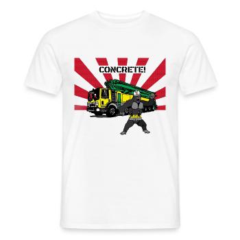 Concrete pump gorilla GREEN - Concrete pump - Men's T-Shirt - white - Front - AI Model Male 178 dark (178cm)