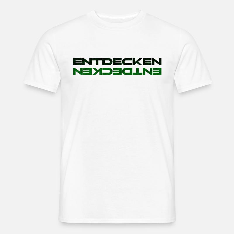 ENTDECKEN-Doppel | Wecke den Entdeckergeist - Männer T-Shirt - Weiß