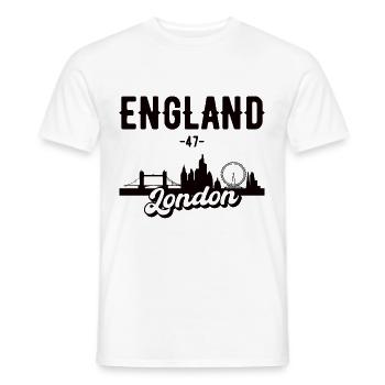 London Skyline England Geschenk - Männer T-Shirt - Weiß - Vorne - AI Model Male 178 dark (178cm)
