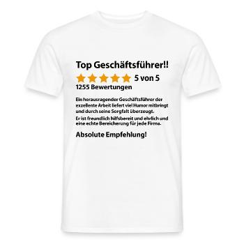 Geschäftsführer Abschiedsgeschenk Geschenkidee - Männer T-Shirt - Weiß - Vorne - AI Model Male 178 dark (178cm)