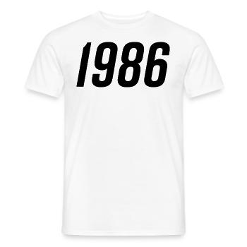 1986 Année de naissance Cadeau - T-shirt homme - blanc - Devant - AI Model Male 178 dark (178cm)