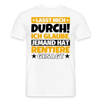 Rentiere - Männer T-Shirt - Weiß - Vorne - AI Model Male 178 dark (178cm)