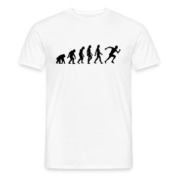 The Evolution of Running - Men's T-Shirt - white - Front - AI Model Male 178 dark (178cm)