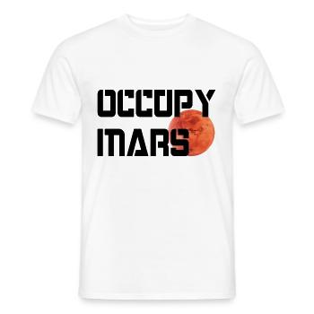 OCCUPER MARS - T-shirt homme - blanc - Devant - AI Model Male 178 dark (178cm)