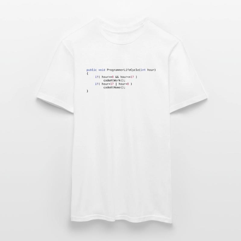 CODE AT WORK OR CODE AT HOME - JAVA PSEUDO Männer T-Shirt
