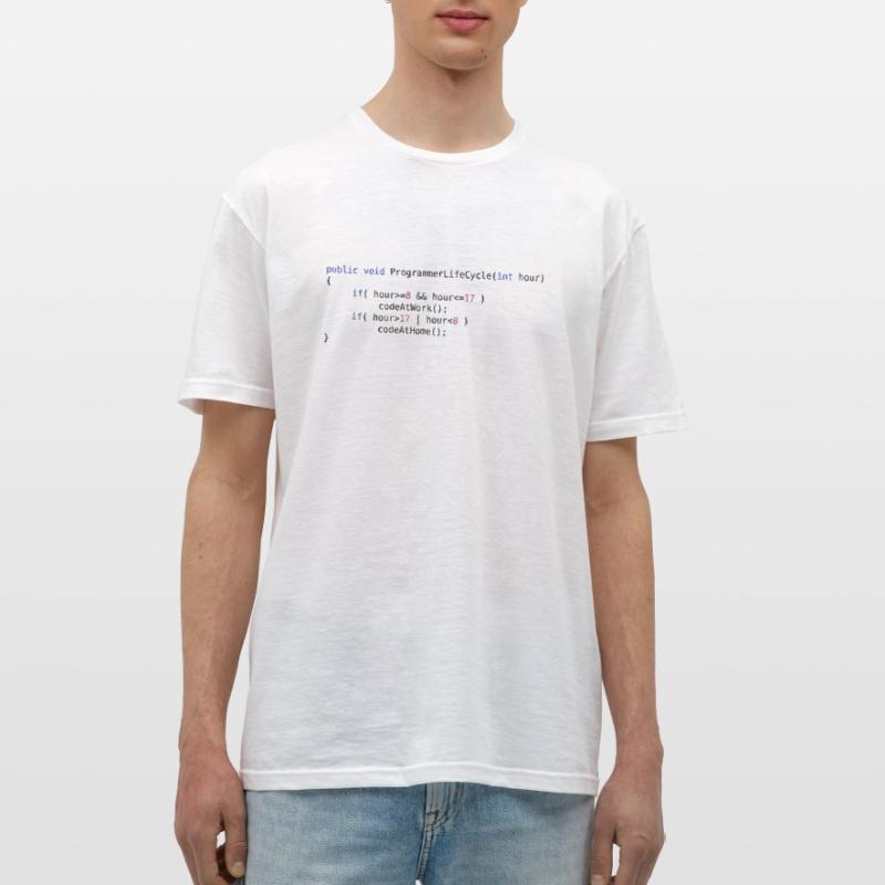 CODE AT WORK OR CODE AT HOME - JAVA PSEUDO Männer T-Shirt
