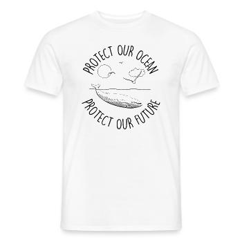 Save Our Ocean Future Natur Umwelt Wale Meer - Männer T-Shirt - Weiß - Vorne - AI Model Male 178 dark (178cm)