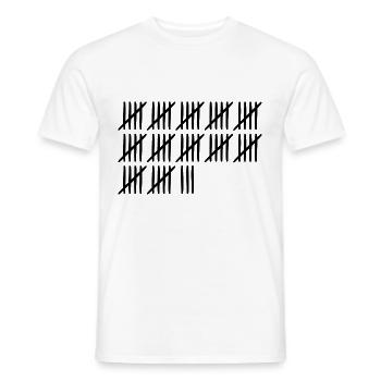 63. Geburtstag Strichliste 63 Jahre alt - Männer T-Shirt - Weiß - Vorne - AI Model Male 178 dark (178cm)