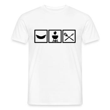 Grill - Männer T-Shirt - Weiß - Vorne - AI Model Male 178 dark (178cm)