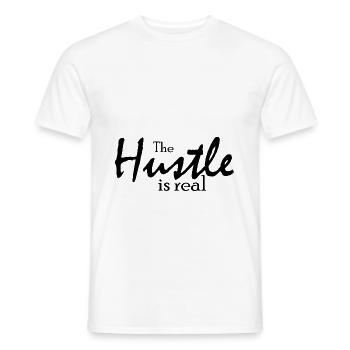 Hustle Hustler Erfolg Arbeit Geld Money - Männer T-Shirt - Weiß - Vorne - AI Model Male 178 dark (178cm)