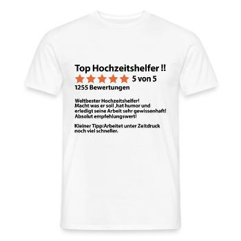 Hochzeitshelfer Dankeschön Danke Hochzeit Helfer - Männer T-Shirt - Weiß - Vorne - AI Model Male 178 dark (178cm)