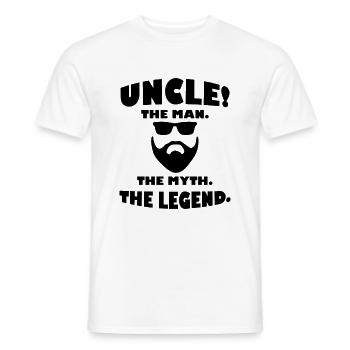 Oncle Legend Meilleur cadeau Oncle - T-shirt homme - blanc - Devant - AI Model Male 178 dark (178cm)