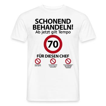 70. Geburtstag Chef Geburtstagsgeschenk mit Spruch - Männer T-Shirt - Weiß - Vorne - AI Model Male 178 dark (178cm)