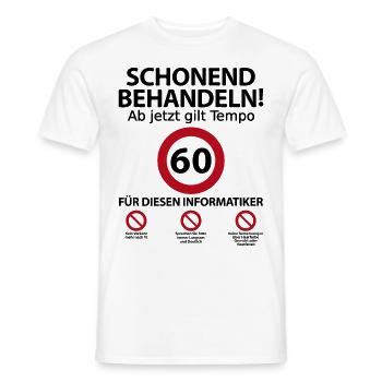 60 Geburtstag Informatiker Geburtstagsgeschenk - Männer T-Shirt - Weiß - Vorne - AI Model Male 178 dark (178cm)
