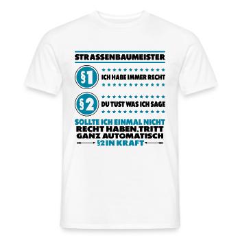 Strassenbaumeister Strassenbau Meister - Männer T-Shirt - Weiß - Vorne - AI Model Male 178 dark (178cm)