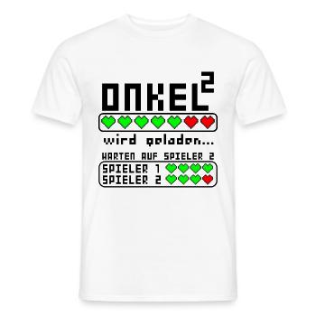 Onkel Hoch 2 zum zweiten mal Zwei Enkelkinder - Männer T-Shirt - Weiß - Vorne - AI Model Male 178 dark (178cm)