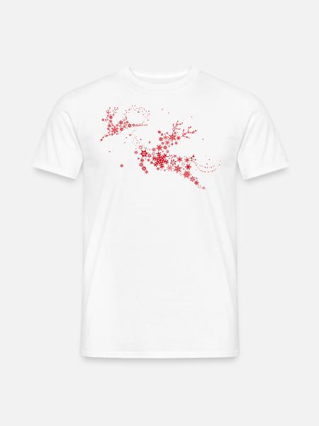 Sterne Elche Weihnachten Schneeflocken Rudolf - Männer T-Shirt - Weiß