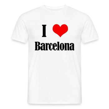 J'aime Barcelone - T-shirt homme - blanc - Devant - AI Model Male 178 dark (178cm)