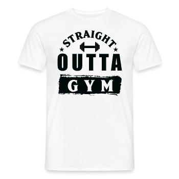 Fitness Shirt Workout Fitness Class Gift - Men's T-Shirt - white - Front - AI Model Male 178 dark (178cm)