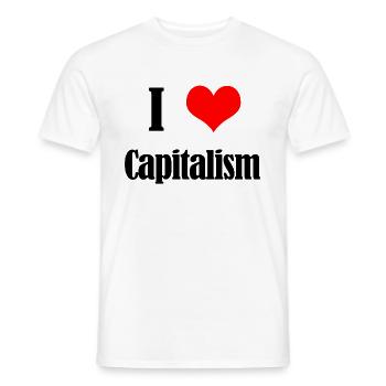 I love Capitalism - Männer T-Shirt - Weiß - Vorne - AI Model Male 178 dark (178cm)