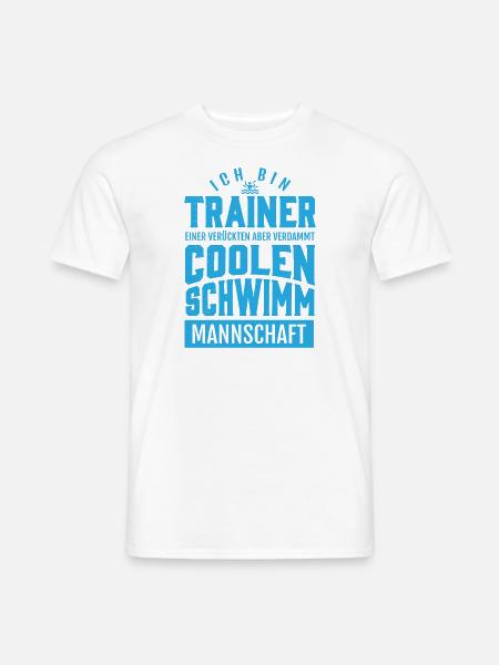 Schwimmen – Shirt Trainer Wassersport Geschenk - Männer T-Shirt - Weiß