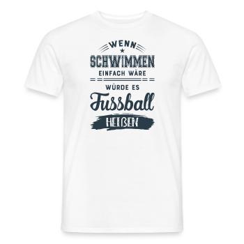 Schwimmen – Shirt Badehose baden Freibad Geschenk - Männer T-Shirt - Weiß - Vorne - AI Model Male 178 dark (178cm)