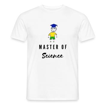 Master of Science Diplômé Université - T-shirt homme - blanc - Devant - AI Model Male 178 dark (178cm)
