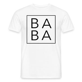 Father's Day, Baba Baby Gift Father - Men's T-Shirt - white - Front - AI Model Male 178 dark (178cm)