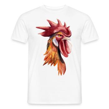 Hahn - Männer T-Shirt - Weiß - Vorne - AI Model Male 178 dark (178cm)