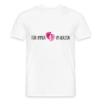 verstorbene Tochter Liebe Herz Trauer Abschied Tod - Männer T-Shirt - Weiß - Vorne - AI Model Male 178 dark (178cm)