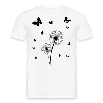 Pusteblume Papillons Valentine idée cadeau - T-shirt homme - blanc - Devant - AI Model Male 178 dark (178cm)
