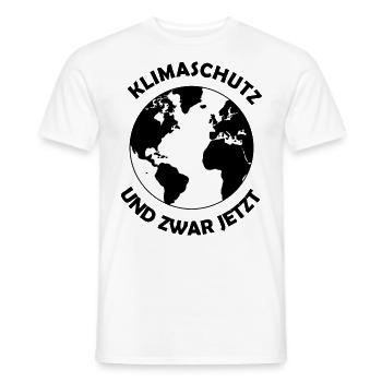 Klimaschutz und zwar jetzt erde - Männer T-Shirt - Weiß - Vorne - AI Model Male 178 dark (178cm)