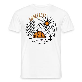 ALLEZ VOUS PERDRE AMATEUR DE CAMPING EN PLEIN AIR - T-shirt homme - blanc - Devant - AI Model Male 178 dark (178cm)