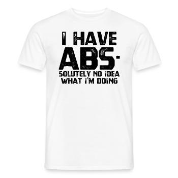 ICH HABE ABS - Männer T-Shirt - Weiß - Vorne - AI Model Male 178 dark (178cm)
