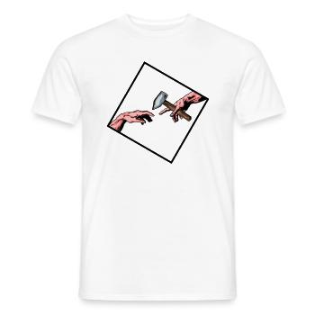 Schmied Schmiede Amboss Metallbauer Metall - Männer T-Shirt - Weiß - Vorne - AI Model Male 178 dark (178cm)