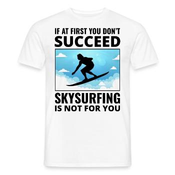 Skysurf Parachutisme Extreme Sport Skydiver Drôle - T-shirt homme - blanc - Devant - AI Model Male 178 dark (178cm)