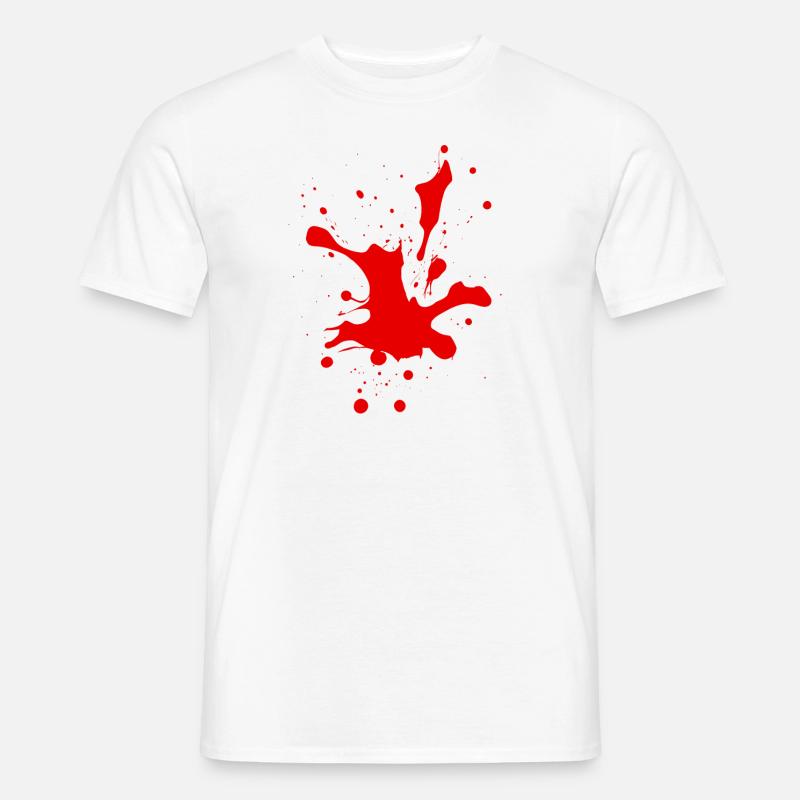 Blutspritzer Horror Geschenkidee - Männer T-Shirt - Weiß