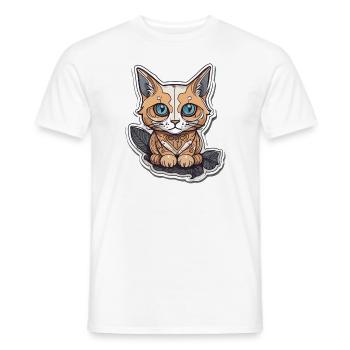 Ancient Cat - Männer T-Shirt - Weiß - Vorne - AI Model Male 178 dark (178cm)