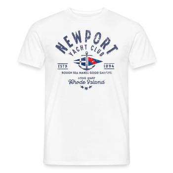 Newport Yacht club Rhode Island blc 1 - T-shirt homme - blanc - Devant - AI Model Male 178 dark (178cm)