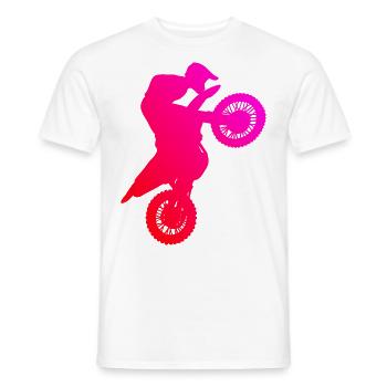 Motocross Dirtbike Damen Freestyle Motocross - Männer T-Shirt - Weiß - Vorne - AI Model Male 178 dark (178cm)