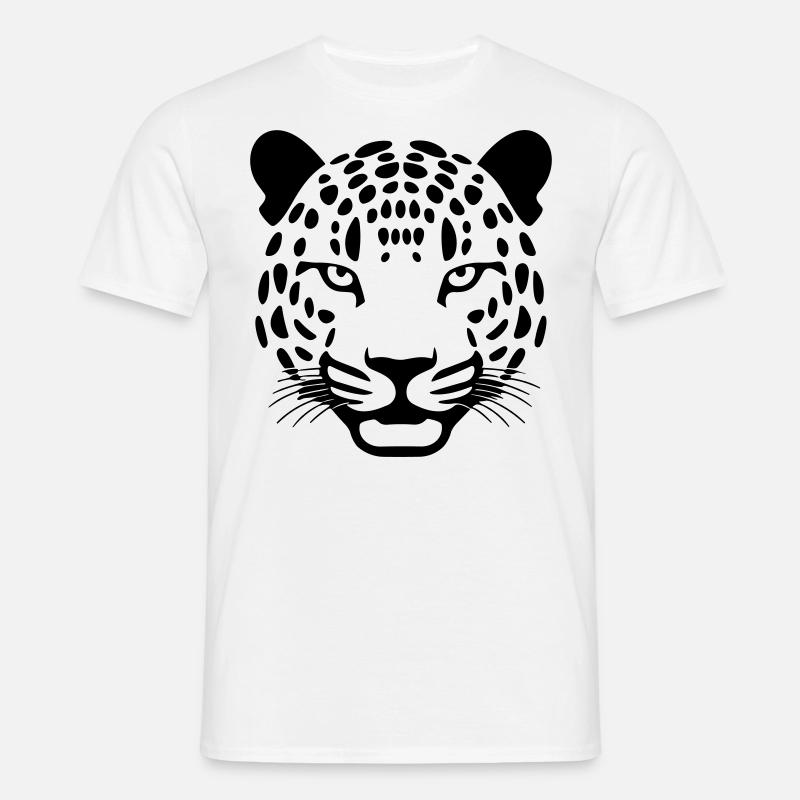Leopard - Männer T-Shirt - Weiß
