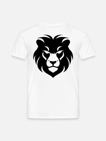 Felin Dschungel Löwenkopf - Männer T-Shirt - Weiß