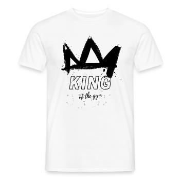 KING of the gym black - Men's T-Shirt - white - Front - AI Model Male 178 dark (178cm)