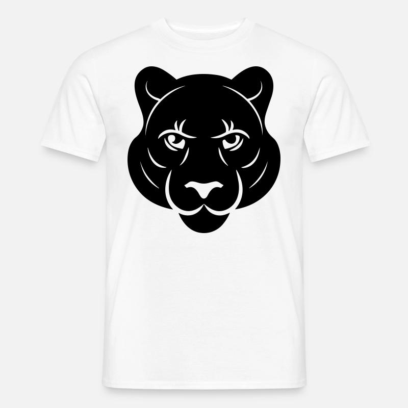 Kopf des Panthers - Männer T-Shirt - Weiß