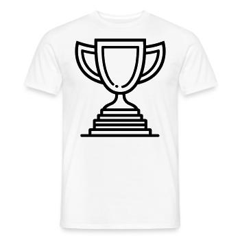 trophy - Men's T-Shirt - white - Front - AI Model Male 178 dark (178cm)